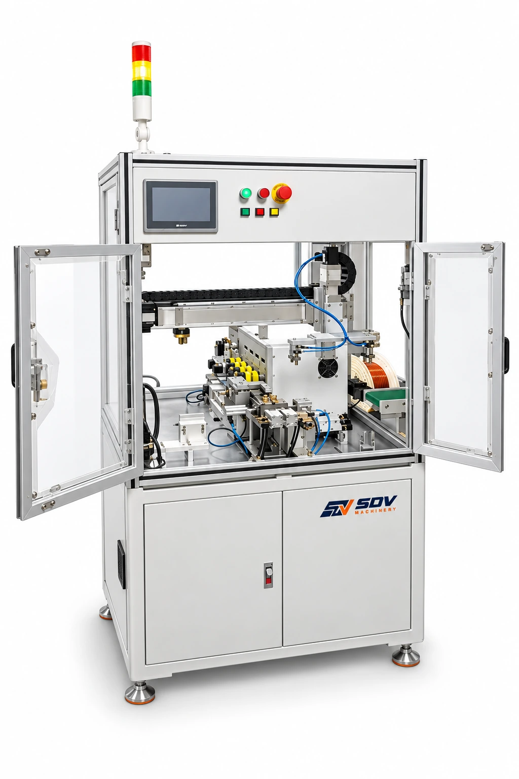 Fully Automatic Single-Axis, Single-Station PFC Magnetic Ring Winding Machine GW-PF70C