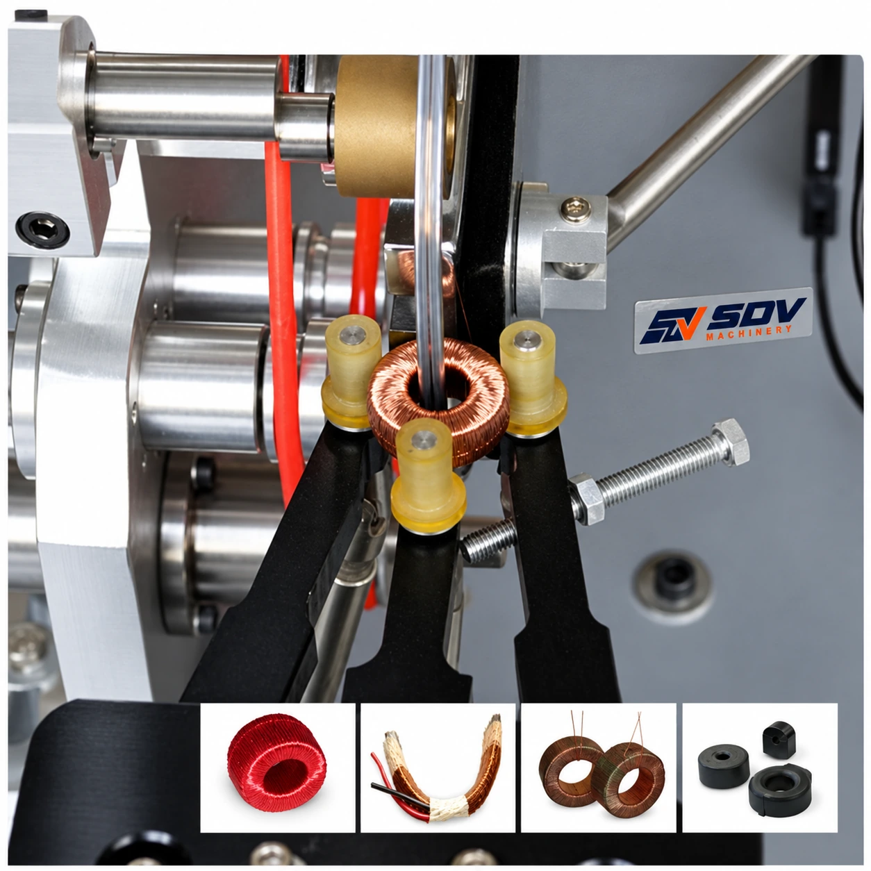 6inch slider type automatic toroid coil winding machine SS900S6