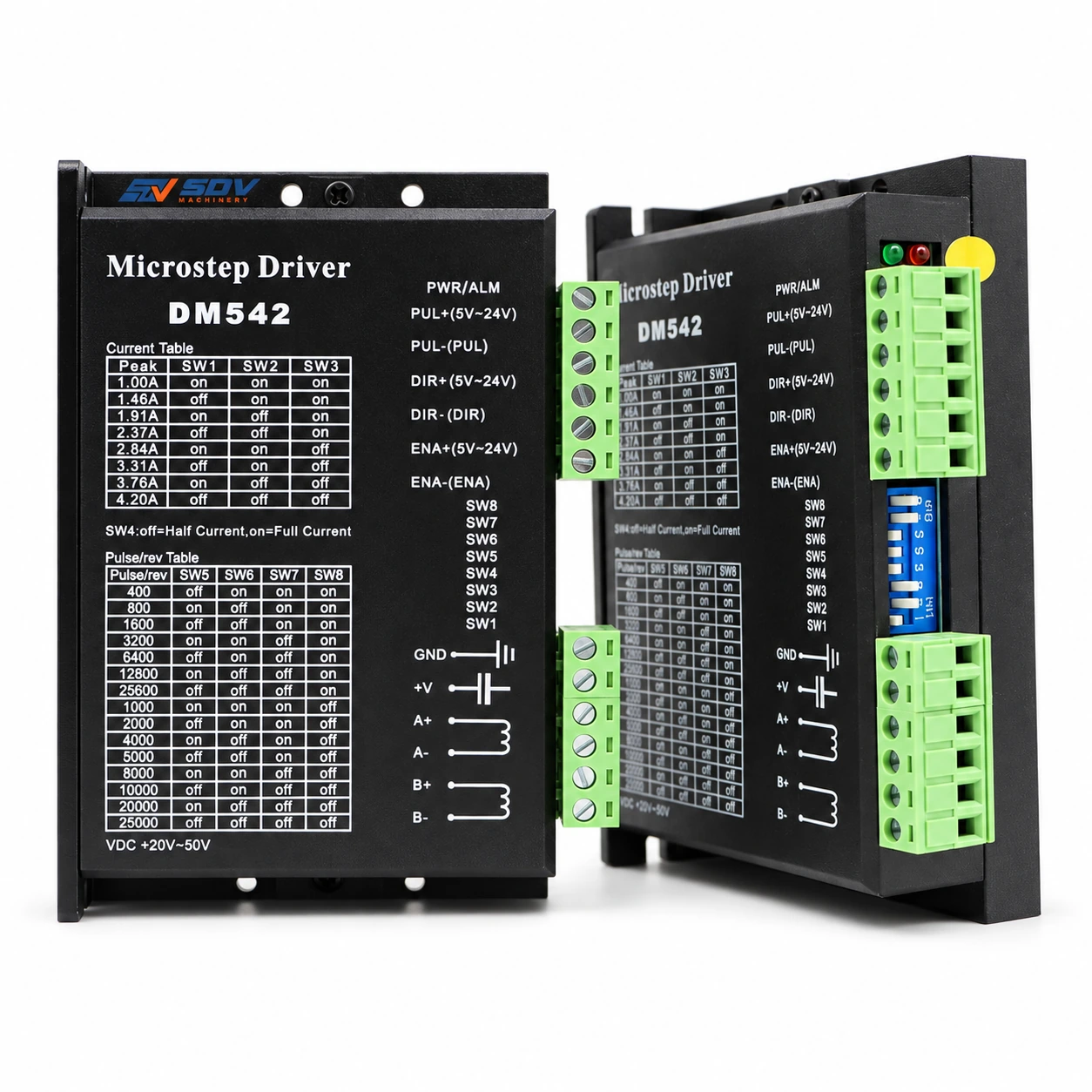 DM542 2-Phase Digital Stepper Motor Driver - 4.2A NEMA 34 for CNC Router