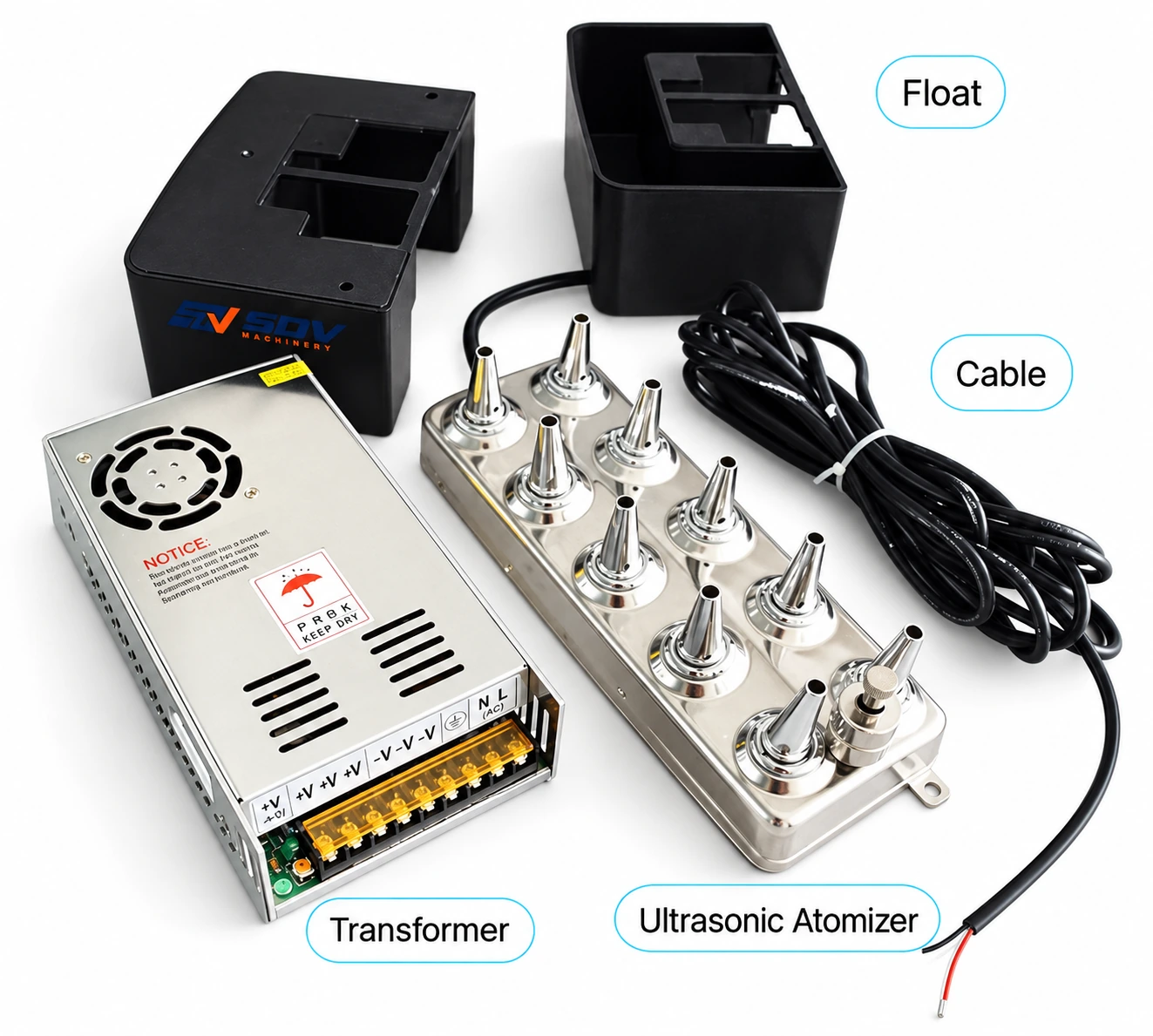 2.4mhz 压电陶瓷盘超声波雾化器 - 医用加湿器造雾机