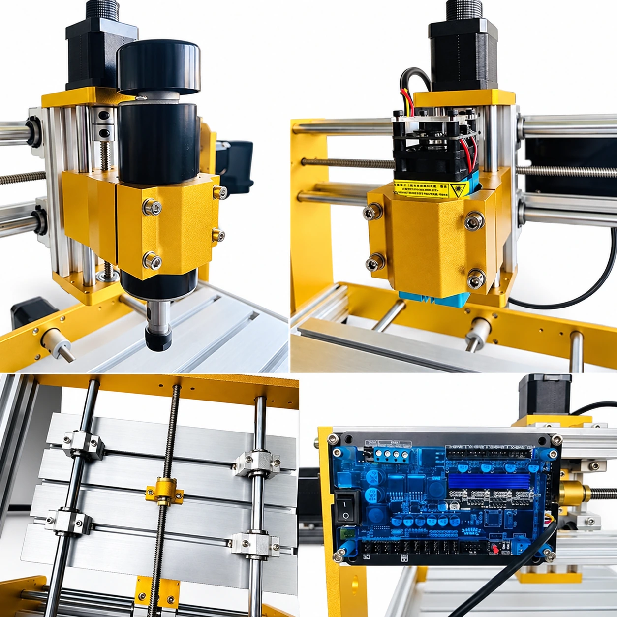 铝质迷你 CNC 铣床 3018 - 5.5W 激光 GRBL PCB 铣削 3018 Plus