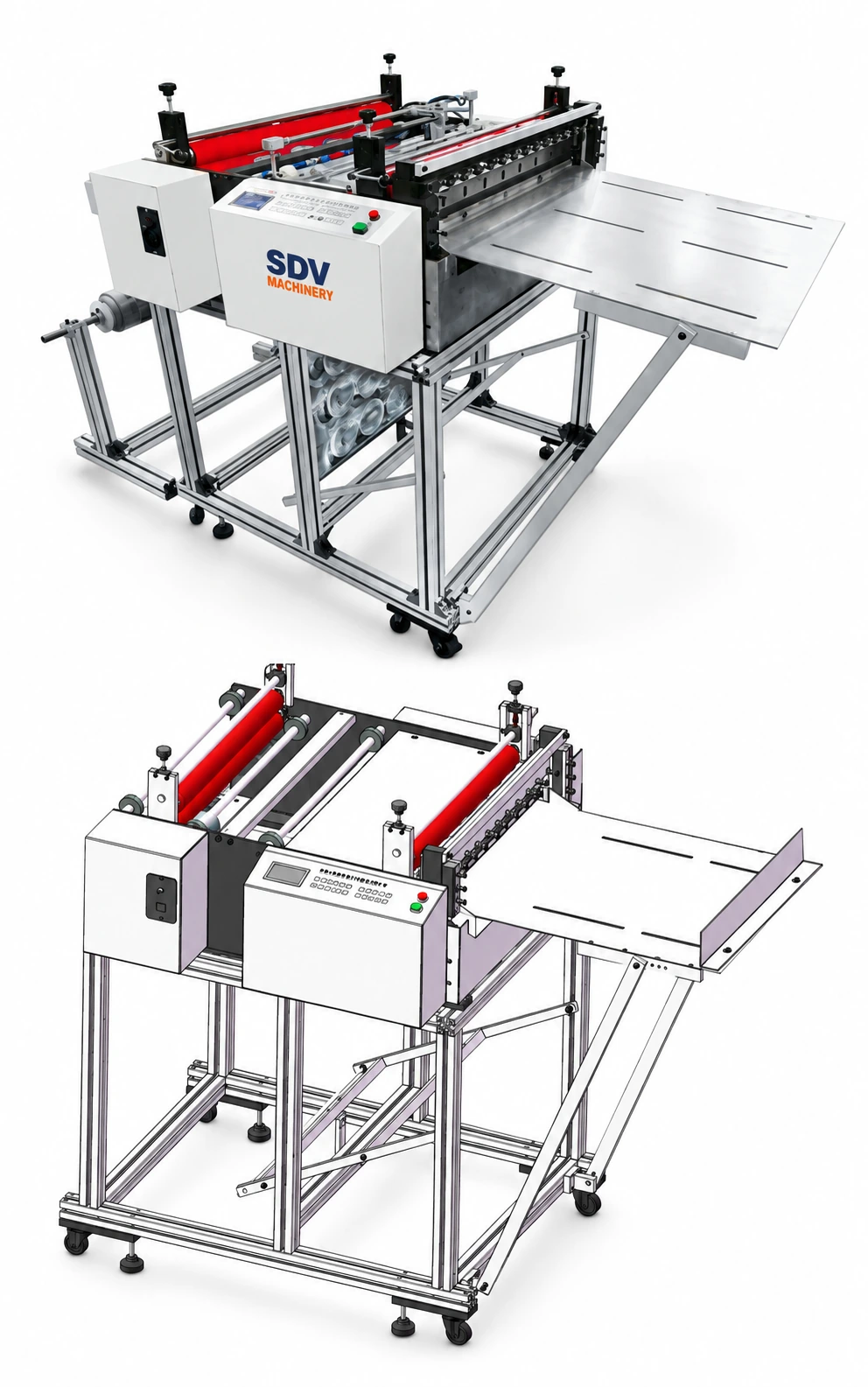 SG-YHD-1000LS 卷对单切纸机:1000mm 重型薄膜