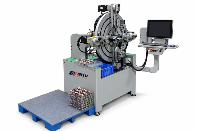 6-Axis Camless CNC Flat Wire Vertical Winding Machine GWY-680, GWY-380