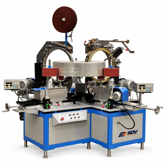 Automatic extra toroid double heads winding taping machine SS1000WT