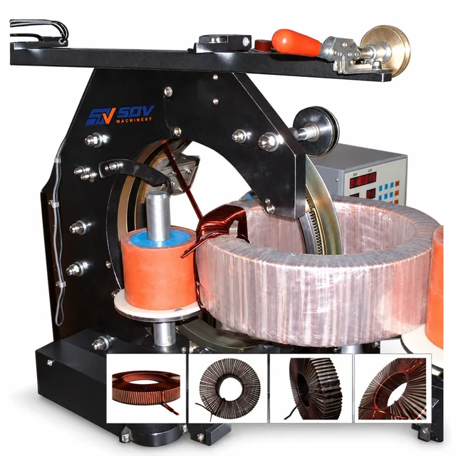 Porogramable automatic extra heavy toroidal coil winding machine SS1001