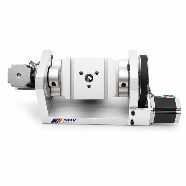 CNC Router A 4th/5th Rotary Axis - 98/100mm Chuck, 8:1/6:1 Gear Ratio