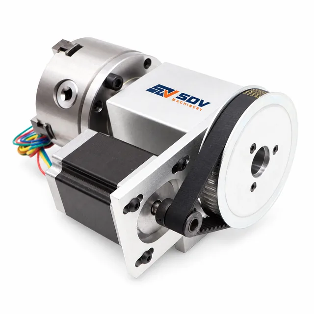DIY A 4th Axis CNC Router Kit - Rotary 80/100mm Chuck, NEMA 23 Motor CNC-4th