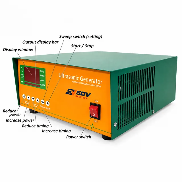 Ultrasonic Generator Drive Transducer 1500w 40khz - For Mechanical Parts