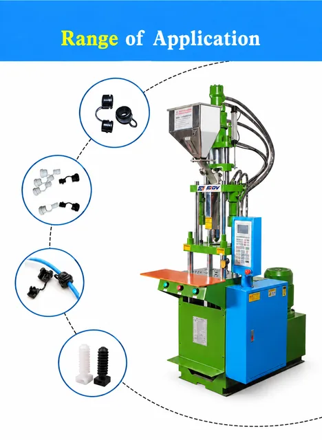 Vertical Power Cable Buckle Making Machine - Wire Fastener Injection Molding MODEUNITJY-200STINJECTION
