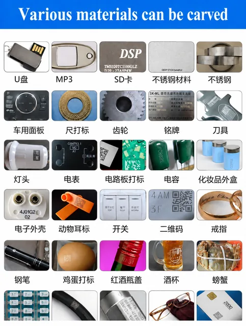 Raycus Fiber Laser 20W - Metal Cutting Silver Gold Jewelry Rotary Axis