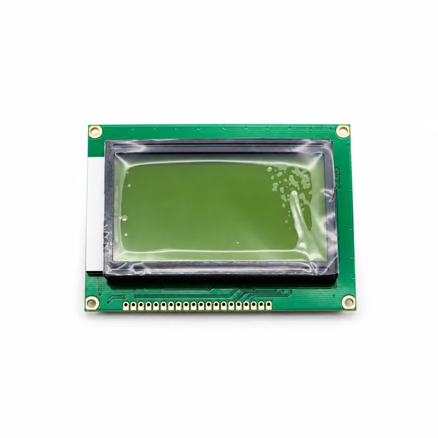 12864 Graphic Dots LCD Module - ST7920 Yellow Green 5V SPI/Parallel