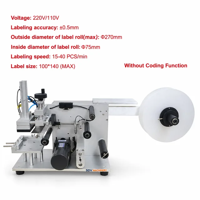 LT-60 Semi-Automatic Bottle Labeling Machine - Pneumatic Flat Sticker Device