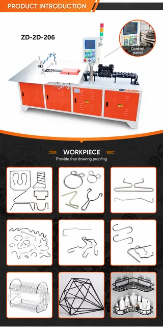 2D Automatic CNC Metal Steel Wire Bending Machine