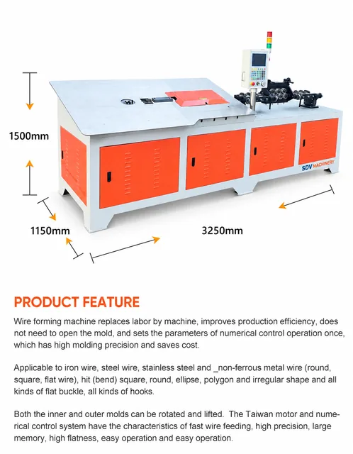 2D CNC Steel Wire Feeding Bending & Cutting Machine - Automatic