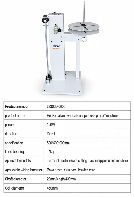 Automatic Coil Wire Pay-Off & Feeding Machine BORX-33300D