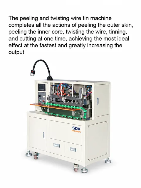 Automatic Wire Peeling, Twisting & Tin Dipping Machine BORX-2008B