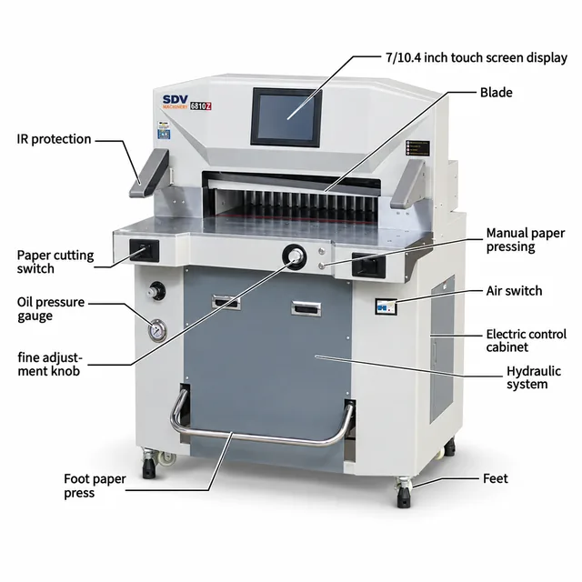 SG-6810Z Hydraulic Paper Sheets Cutter for Print Shop