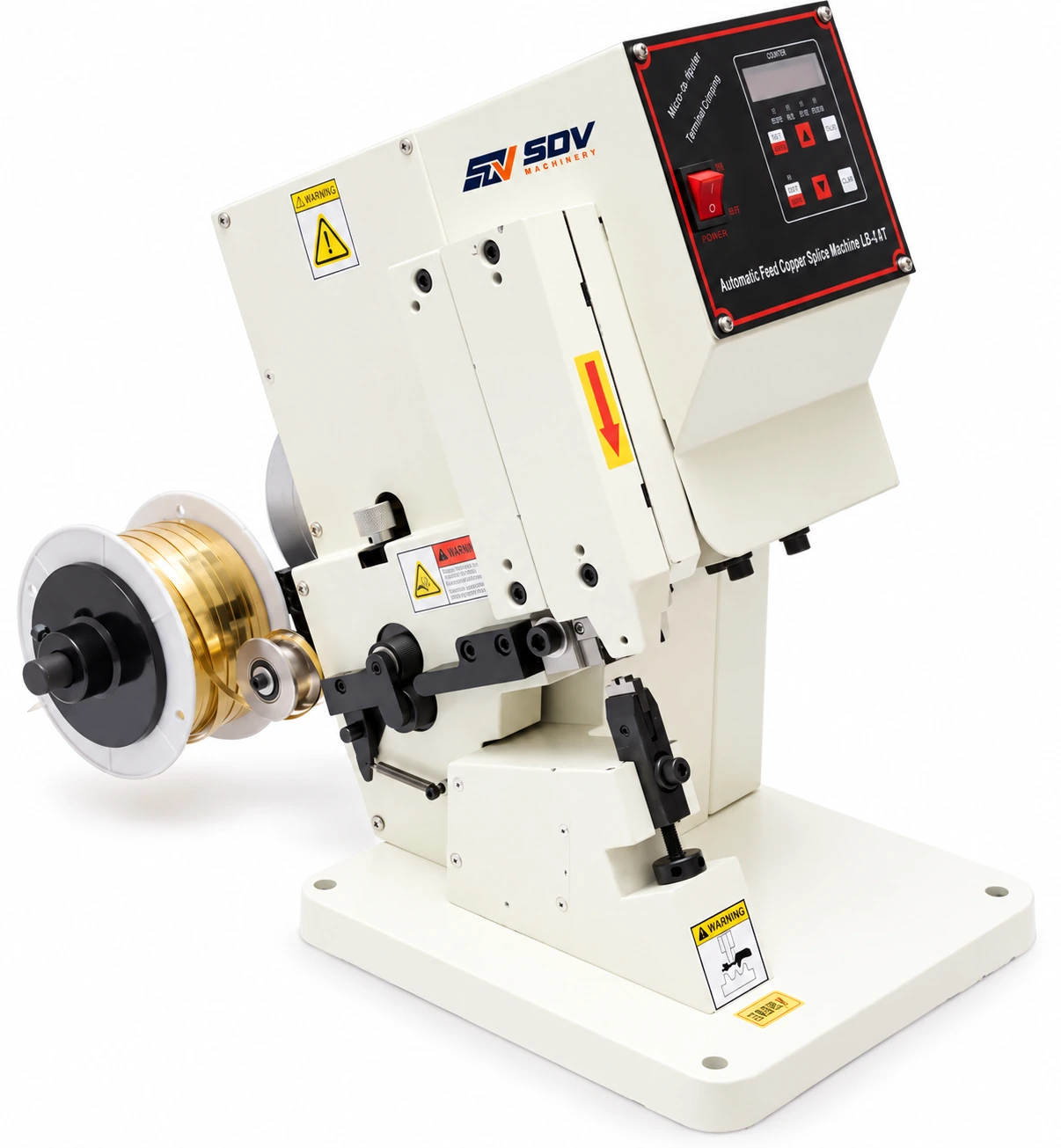 超静音铜带接续机 - X-CM108-2T 铜带压接机