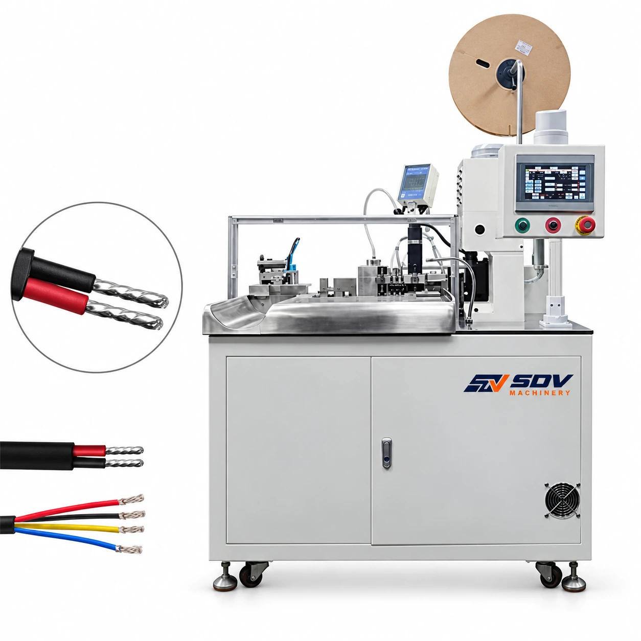 全自动包皮丝线单端压接与锡机(AWG20–28) EW-7880