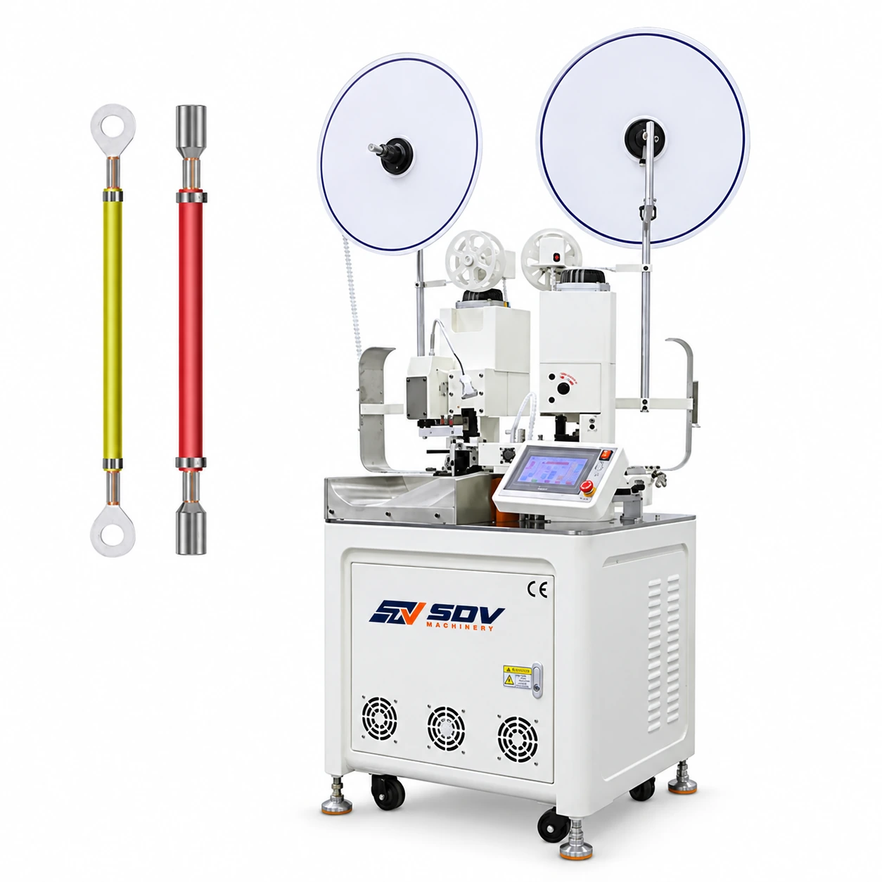 自动双头钢丝切割剥离与压接机(AWG28–AWG12 / 2.0T) EW-801