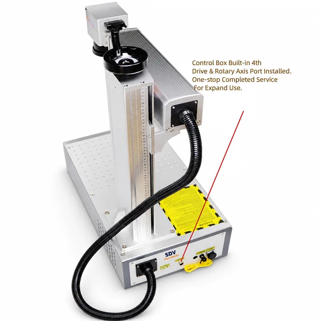 Industrial Raycus Fiber Laser 50W - Metal Nameplate 4-Axis Engraver