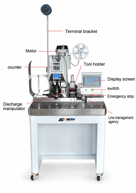 Automatic Multi-Core Wire Stripping & Crimping Machine
