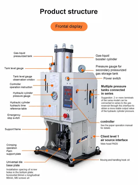 Pneumatic Line Terminal Crimping Machine CY-50B