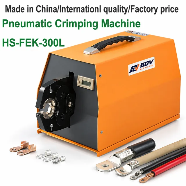 FEK-300L Pneumatic Terminal Crimping Machine Big Force Pressing Device With All Kinds Jaws Crimp Mould Crimping Range: 6-300mmÂ²