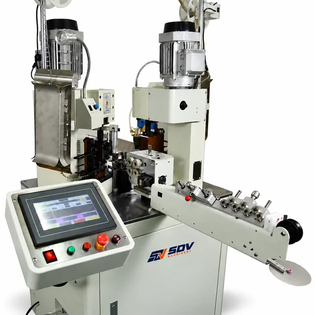 HS-T210 Electric Full Automatic 2 Sides Terminal Crimping Machine Wire Cutting and Stripping Terminal Pressing Machine Two Heads