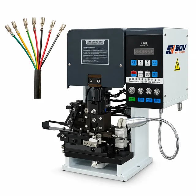 1.5T/2T/3T Single/Multiple Conductor Semi-Automatic Wire Stripping and Crimping Machine(side feeding) EW-5275