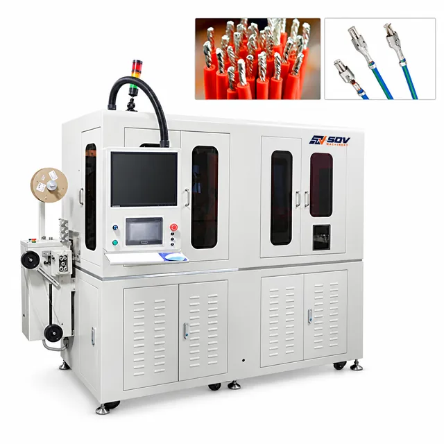 Fully Automatic Coaxial Cable Terminal Crimping & Double-Tinning Machine (0.64–1.78 mm) EW-9315
