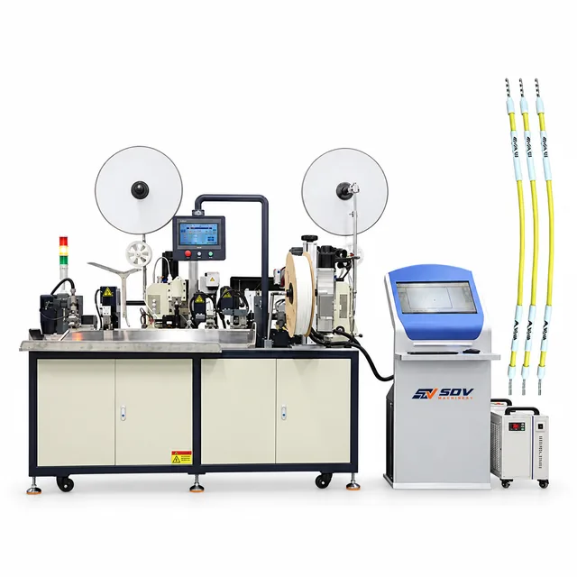 Double Head Terminal Crimping and Number Tube Heating Machine EW-9270