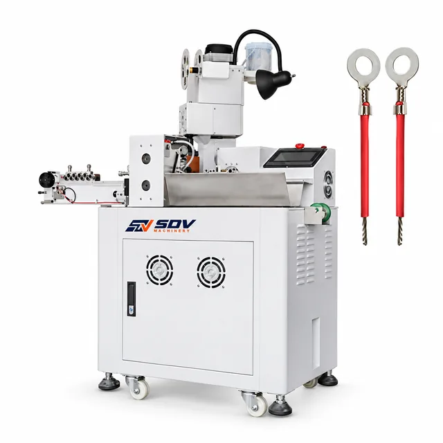 One end crimp terminal and one end tinning machine EW-9255