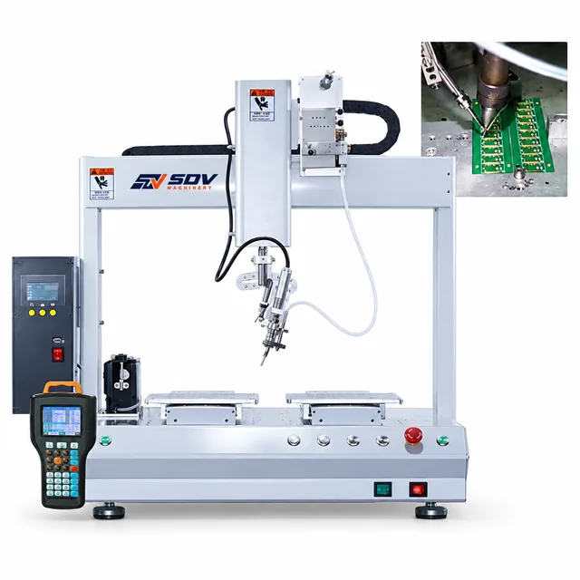 Double platform automatic rotating soldering machine EW-6140