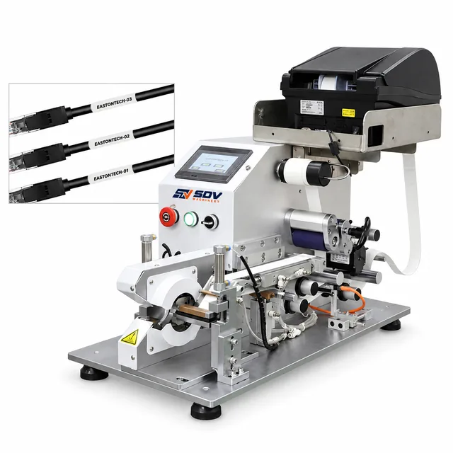 Cable Rotary Labeling Machine with Printing EW-7710-1+P