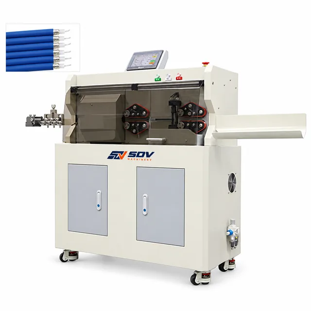 Automatic Coaxial Cable Cutting & stripping Machine（3-15mm） EW-06H-6