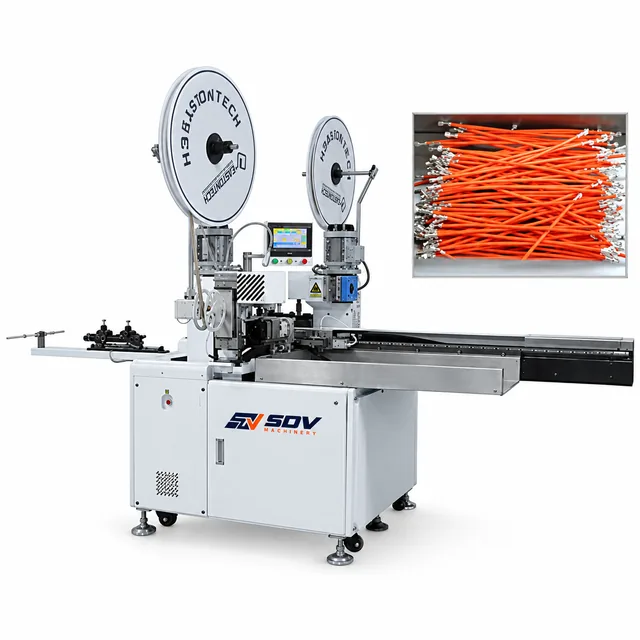 Fully Automatic 5-Wire Parallel Double-Head Terminal Crimping Machine EW-8985