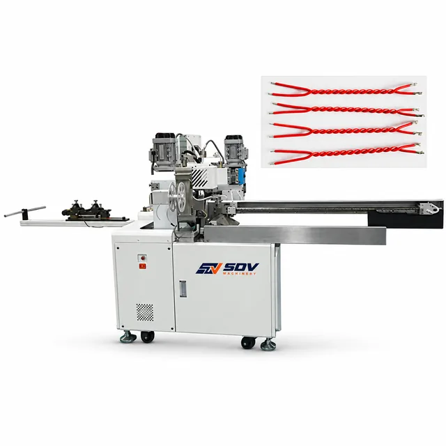Automatic Double heads wire crimping twisting machine EW-8960