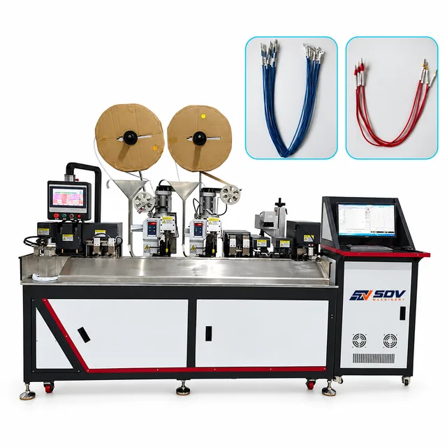 Automatic Double Side Wire Crimping Number Tube Insertion Laser Marking Machine（Long wire) EW-8895