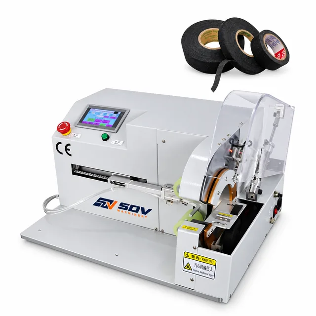 Tape wrapping Winding Machine with pneumatic clamp (3-30 mm OD) EW-AT-401L