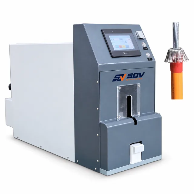Automatic Cable Shield Braid Cutting and Folding Back Machine (2.5–6.0 mm OD) EW-1355