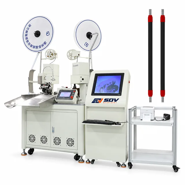 इंटेलिजेंट कंट्रोल सिस्टम (AWG28-AWG14/2.0T) के साथ पूरी तरह से स्वचालित वायर कटिंग स्ट्रिपिंग फेरूल क्रिम्पिंग मशीन EW-22D+S