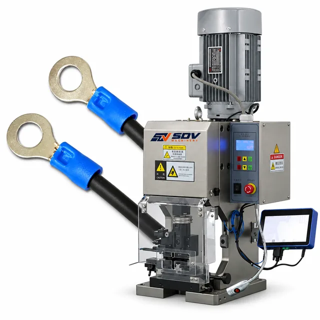 Bench Top Terminal Crimping Press with Integrated CFM (2T / 4T / 8T / 0–16mm²) EW-5195+C