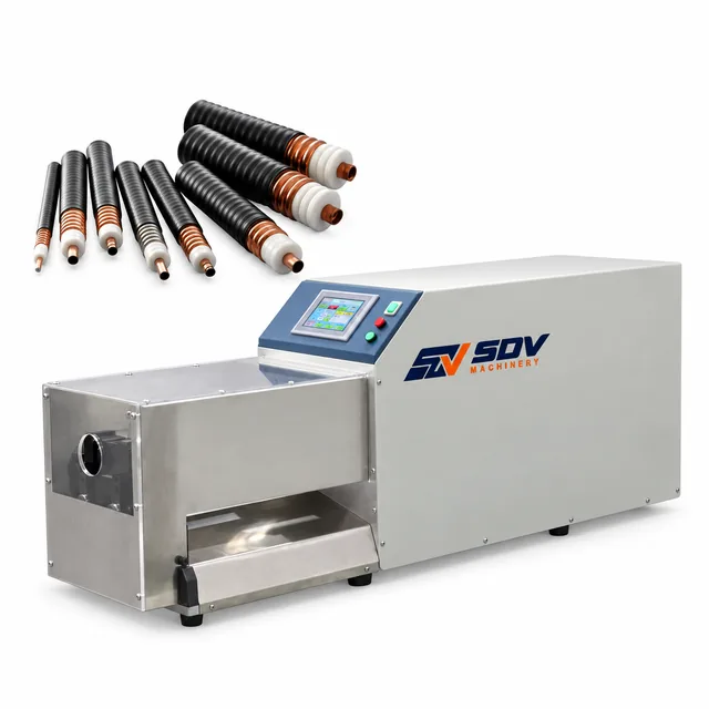 Heavy-Duty Rotary Coaxial & New Energy Cable Stripping Machine (6–40 mm OD, 9 Layers) EW-06S-4