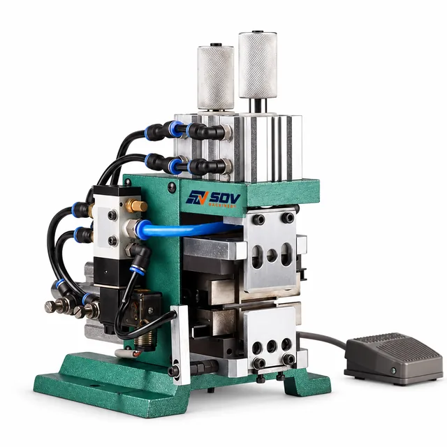 4F Pneumatic Wire Stripping Machine AWG18-AWG32(hot/cold blades) EW-10